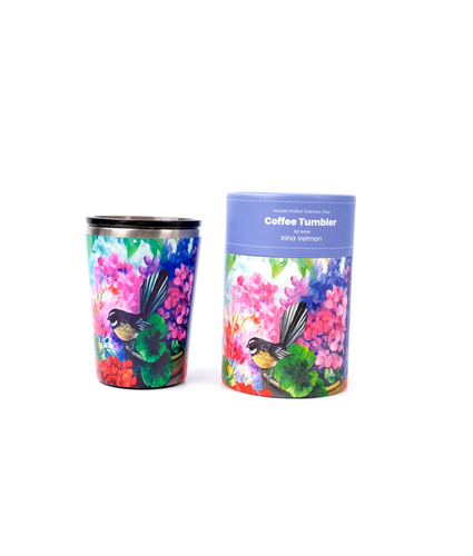 Fantail on Branch Coffee Tumbler