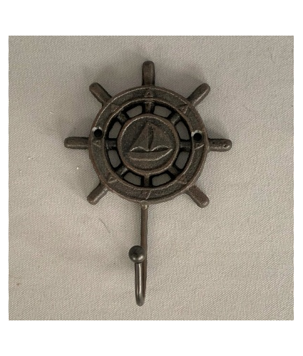 Ships Wheel Keyhook Cast Iron