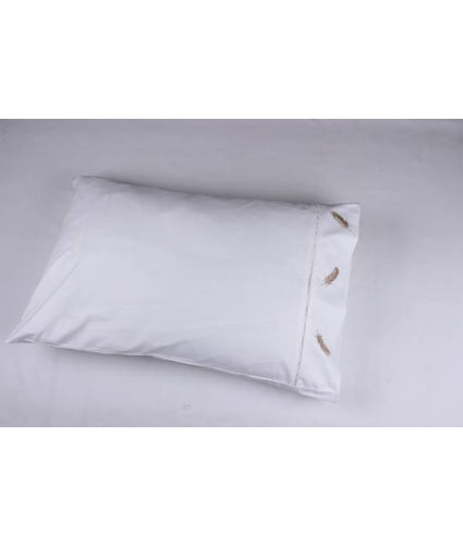 Cotton Gold Feather Pillowcases