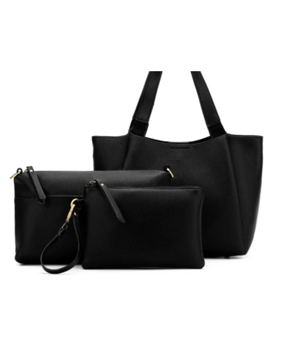 Mini Evelyn 3 piece Black handbag set