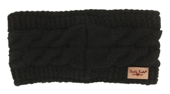 Black Plush Head Warmer