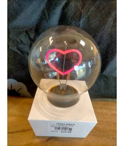 Rechargeable heart ornament light bulb