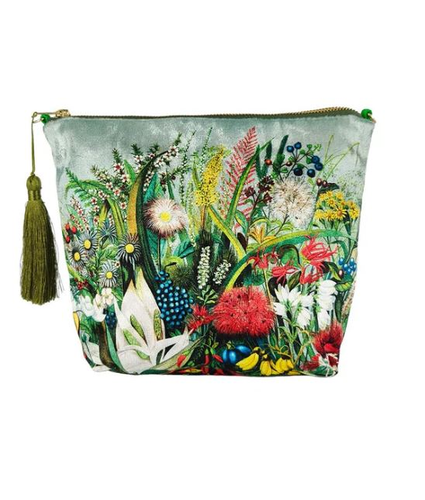 NZ Native Flowers Cosmetic Bag 