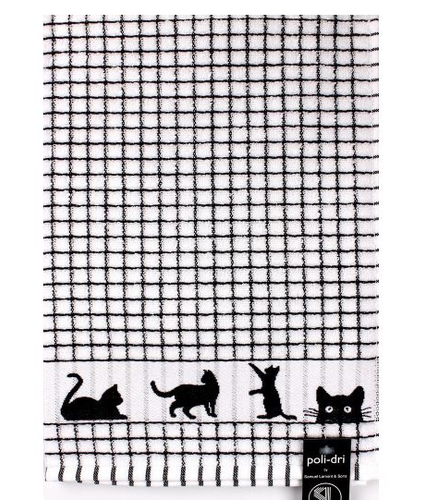 Black Cats tea towel