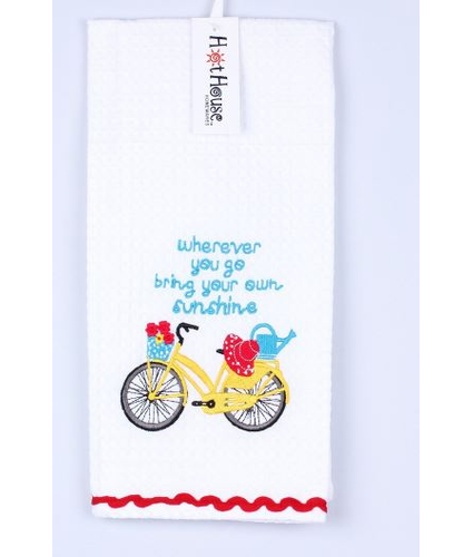 Tea towel design "Bring your own Sunshine"