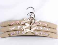 Embroidered Coat Hanger Garden Linen