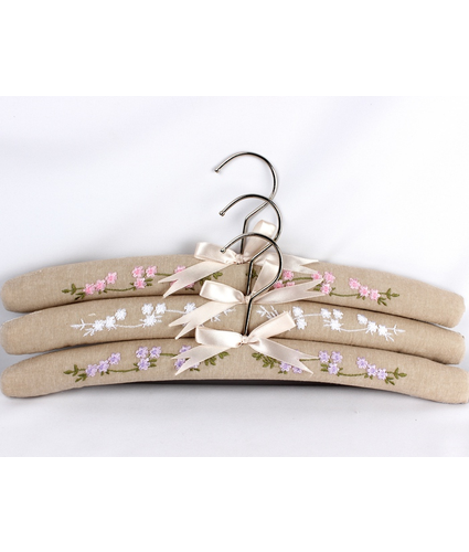 Embroidered Coat Hanger Garden Linen
