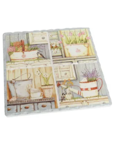 Trivet Buckets with Flowers