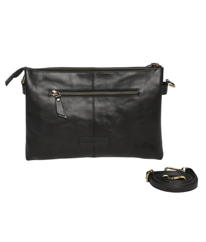 Leather Shoulder Bag in Black
