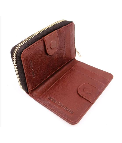 Card and Coin Wallet in Toffee