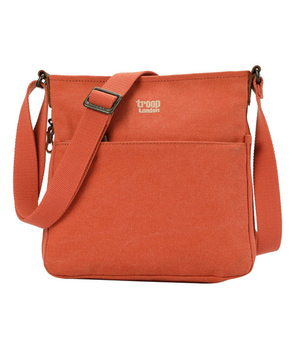 Classic Small Zip Top Shoulder Bag - Orange