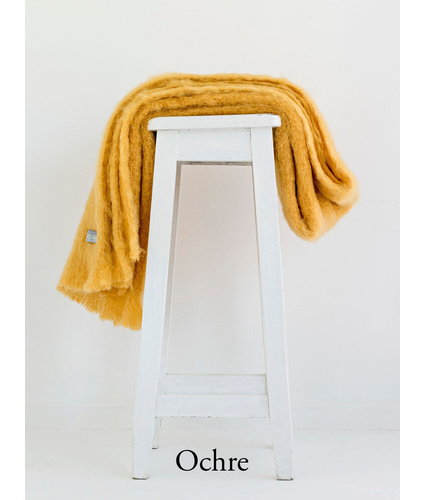 NZ Ochre Mohair Knee Throw