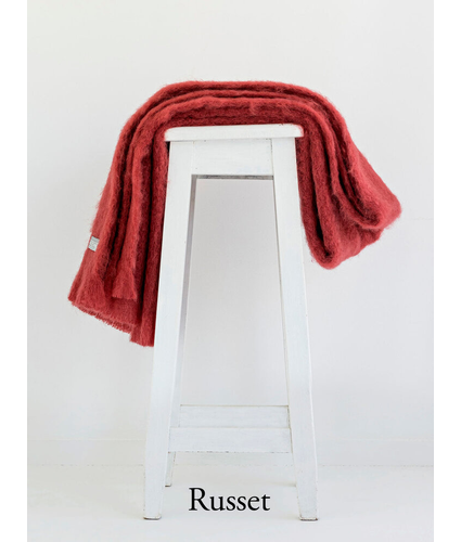 Russet NZ Mohair Full Throw