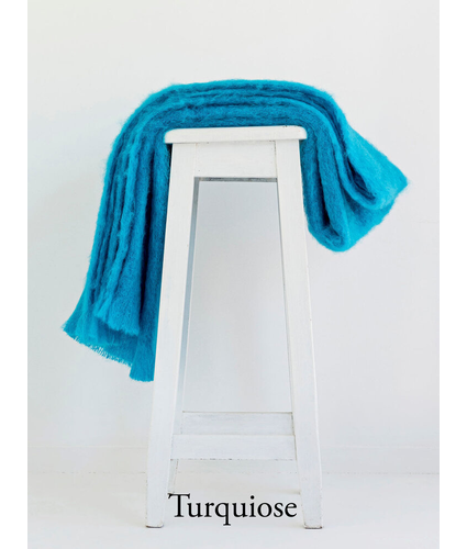 Turquoise NZ Mohair Full Throw