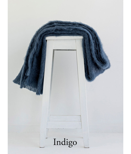 Indigo NZ Mohair Full Throw