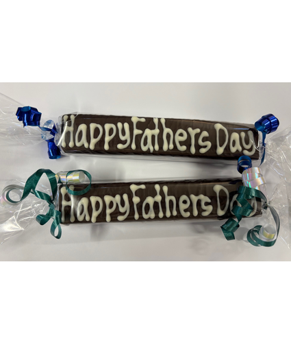 Fudge Chocolate Coated Message Bar - Happy Fathers Day