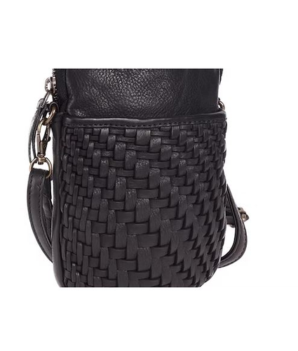 Rosebery Leather Phone Bag Black