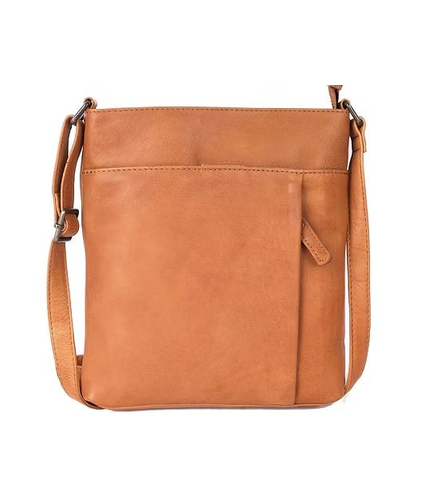 Barcelona Leather Crossbody Bag Tan