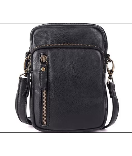 Dallas Leather Crossbody Bag Black