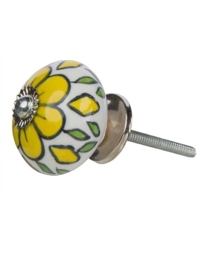 Yellow Flower Drawer Pull