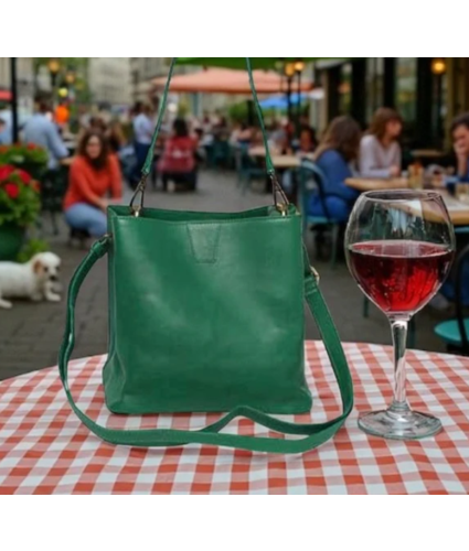 Leather Emerald Grab Bag