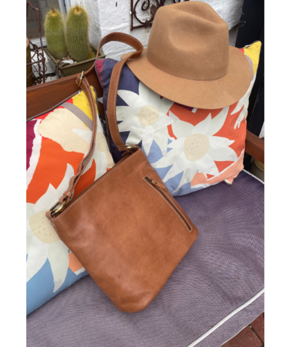 Leather Tobacco Choulder Bag