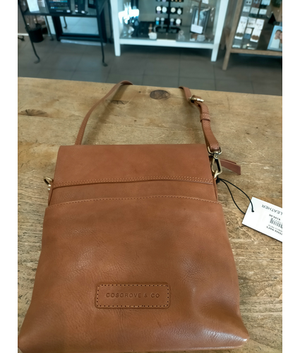 Leather Petite Sachel in Tobacco