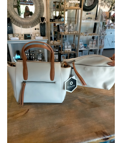  2 piece Handbag Set White