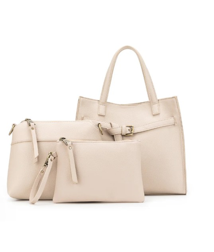  3 Piece Handbag Set Oatmeal