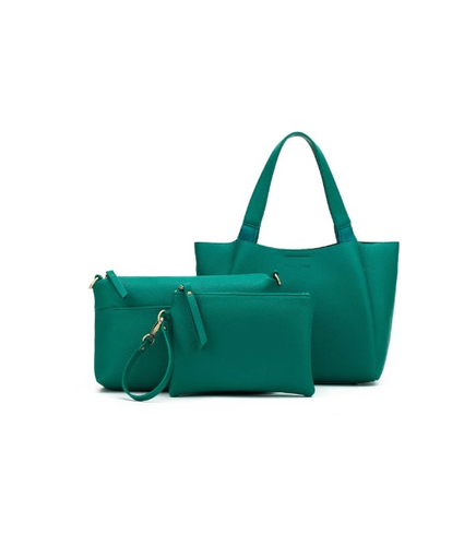  3 Piece Hobo Tote Set in Green