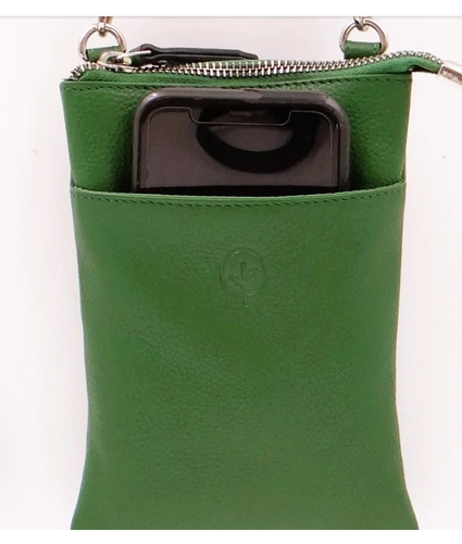 Cross Body Bag in Monstera Green