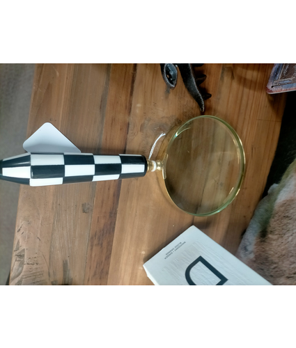 Black and White Magnifying Glass