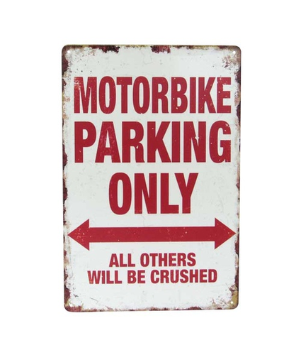 Motor Bike Parking Tin Sign