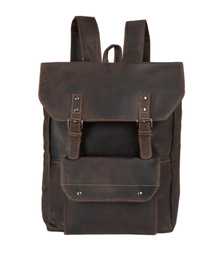 Austin Leather Backpack in Brown