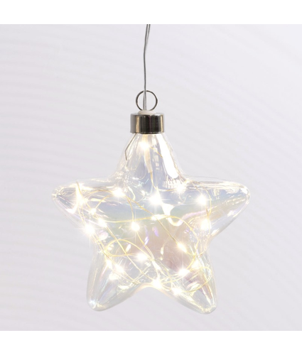 Pearl Tint Star Hanging Glass