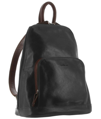 Black Chestnut Leather Backpack Bag 