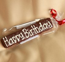 Fudge Chocolate Coated Message Bar- Happy Birthday 