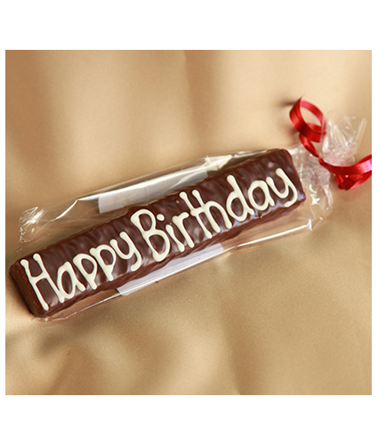 Fudge Chocolate Coated Message Bar- Happy Birthday 