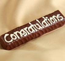 Chocolate Coated Irish Cream Fudge Message Bar Congratulations