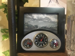 Retro Dashboard Clock/Frame Black
