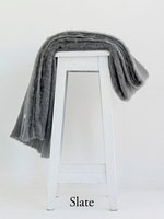 NZ Mohair Throw - Slate