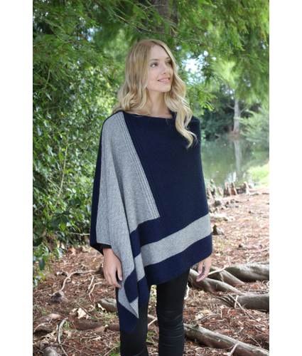 Cosset Poncho Midnight Silver
