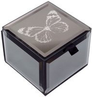 Butterfly Bling Mirrored Trinket Box