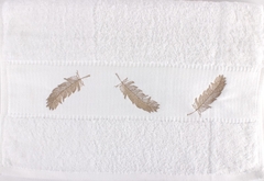 Feathers Hand Towel Embroidered