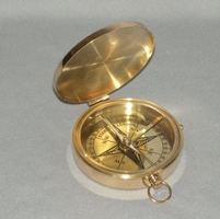 Brass Pocket Compass