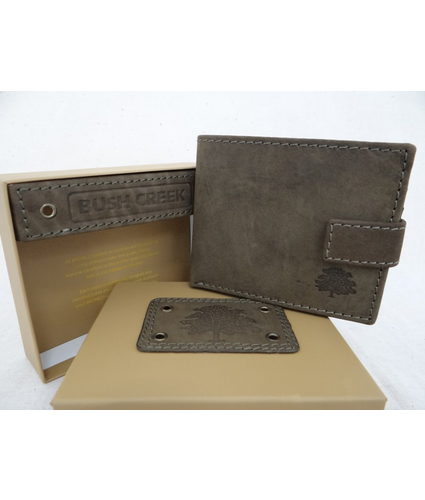 Leather Mens Wallet Olive BC14