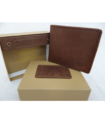 Leather Mens Wallet Brown 