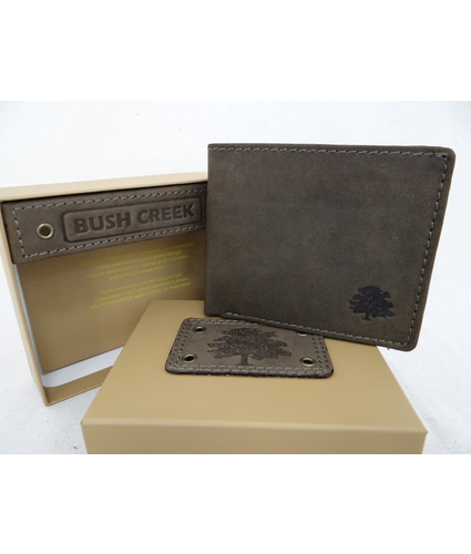 Leather Mens Wallet Olive BC12