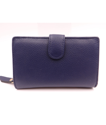 Medium Leather Purse Blueberry