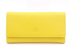 Leather Large Purse with coin Purse - Buttercup